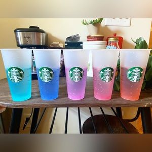 Starbucks Venti Mystery Color changing cups - complete set of 5